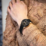 Buy Shop Michael Kors Runway Chronograph Black Dial Black Silicone Strap Watch For Women - MK7385 USA Online