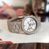 Buy Shop Michael Kors Runway Chronograph Grey Dial Grey Silicone Strap Watch For Women - MK7386 USA Online