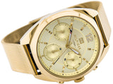 Buy Shop Tommy Hilfiger Mia Gold Dial Gold Mesh Bracelet Watch for Women - 1781488 USA Online