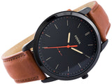 Buy Shop Fossil The Minimalist Black Dial Brown Leather Strap Watch for Men - FS5305 USA Online