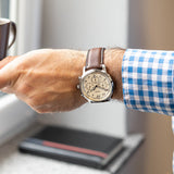 Buy Shop Fossil Neutra Chronograph White Dial Brown Leather Strap Watch for Men - FS6022 USA Online