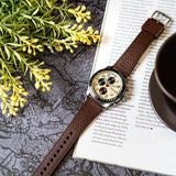 Buy Shop Fossil Sport Tourer Chronograph White Dial Brown Leather Strap Watch for Men - FS6042 USA Online