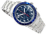 Buy Shop Fossil Sport Tourer Chronograph Blue Dial Silver Steel Strap Watch for Men - FS6047 USA Online