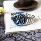 Buy Shop Fossil Sport Tourer Chronograph Blue Dial Silver Steel Strap Watch for Men - FS6047 USA Online