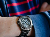 Buy Shop Fossil Garrett Chronograph Grey Dial Grey Steel Strap Watch for Men - FS5621 USA Online