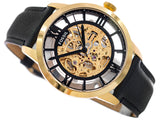 Buy Shop Fossil Townsman Automatic Skeleton Black Dial Black Leather Strap Watch for Men - ME3210 USA Online