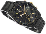 Michael Kors Warren Chronograph Black Dial Black Steel Strap Watch For Men - MK9113