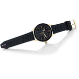 Buy Shop Tommy Hilfiger Austin Black Dial Black Rubber Strap Watch for Men - 1791636 USA Online