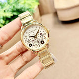 Buy Shop Michael Kors Portia Quartz White Dial Gold Steel Strap Watch for Women - MK3840 USA Online