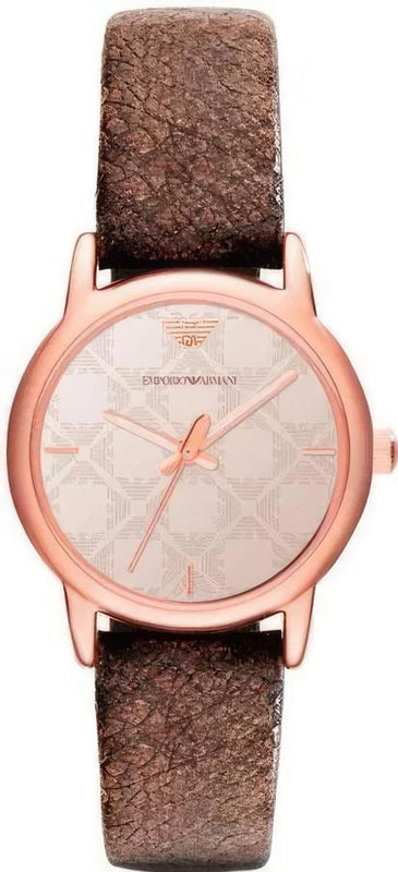 Buy Shop Emporio Armani Classic Analog Grey Dial Brown Leather Strap Watch For Men - AR1813 USA Online