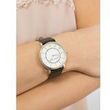 Buy Shop Marc Jacobs Roxy White Dial Black Leather Strap Watch for Women - MJ1532 USA Online