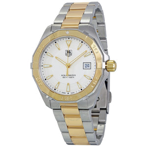Buy Shop Tag Heuer Aquaracer Quartz White Dial Two Tone Steel Strap Watch for Men - WAY1120.BB0930 USA Online