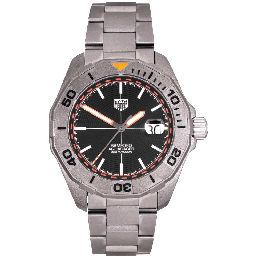 Buy Shop Tag Heuer Aquaracer Calibre 5 Bamford Limited Edition Black Dial Grey Steel Strap Watch for Men - WAY208C.FC6383 USA Online