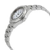 Tag Heuer Aquaracer Diamonds Mother of Pearl White Dial Silver Steel Strap Watch for Women - WBD1413.BA0741