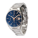Buy Shop Tag Heuer Carrera Automatic Chronograph Blue Dial Silver Steel Strap Watch for Men - CBK2115.BA0715 USA Online