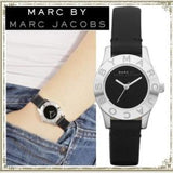 Buy Shop Marc Jacobs Blade Black Dial Black Leather Strap Watch for Women - MBM1211 USA Online