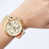 Buy Shop Michael Kors Bradshaw Chronograph Gold Dial Gold Steel Strap Watch For Women - MK5777 USA Online