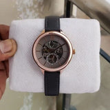 Buy Shop Fossil Suitor Mechanical Grey Dial Grey Leather Strap Watch for Women - BQ3265 USA Online