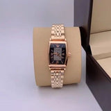 Buy Shop Emporio Armani Gianni T-Bar Analog Crystal Brown Dial Rose Gold Steel Strap Watch For Women - AR11407 USA Online