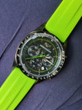 Buy Shop Emporio Armani Sports Analog Black Dial Green Rubber Strap Watch For Men - AR6115 USA Online