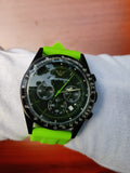 Buy Shop Emporio Armani Sports Analog Black Dial Green Rubber Strap Watch For Men - AR6115 USA Online