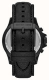 Buy Shop Michael Kors Everest Chronograph Black Dial Black Leather Strap Watch For Men - MK9053 USA Online