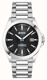 Buy Shop Hugo Boss Strike Black Dial Silver Steel Strap Watch for Men - 1514170 USA Online