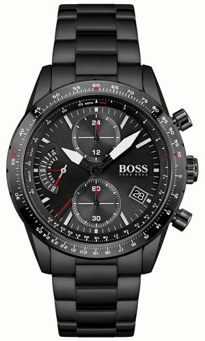 Buy Shop Hugo Boss Aero Black Dial Black Steel Strap Watch for Men - 1513771 USA Online