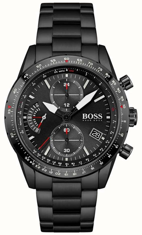 Buy Shop Hugo Boss Aero Black Dial Black Steel Strap Watch for Men - 1513771 USA Online
