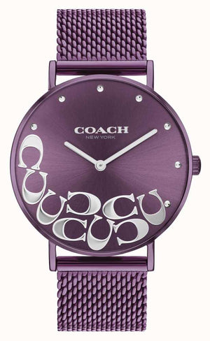 Buy Shop Coach Perry Purple Dial Purple Mesh Bracelet Watch for Women - 14503823 USA Online