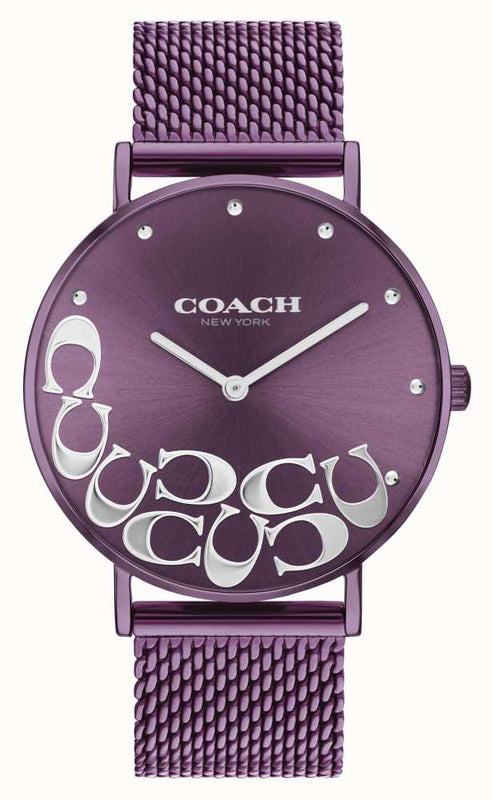 Buy Shop Coach Perry Purple Dial Purple Mesh Bracelet Watch for Women - 14503823 USA Online