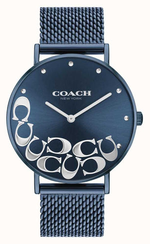 Buy Shop Coach Perry Blue Dial Blue Mesh Bracelet Watch for Women - 14503824 USA Online