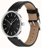 Buy Shop Calvin Klein City Quartz Black Dial Black Leather Strap Watch for Men - K2G2G1C1 USA Online
