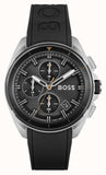 Hugo Boss Volane Grey Dial Black Silicone Strap Watch for Men - 1513953