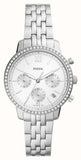 Buy Shop Fossil Neutra Chronograph Silver Dial Silver Steel Strap Watch for Women - ES5217 USA Online