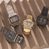 Buy Shop Fossil Retro Digital Gold Dial Gold Steel Strap Watch for Men - FS5843 USA Online