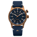 Maurice Lacroix Pontos Divers Limited Edition Blue Dial Blue Leather Strap Watch For Men - PT6248-BRZ0B-430-4