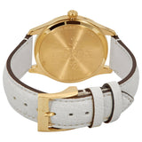 Buy Shop Gucci G Timeless Quartz Gold Dial Beige Leather Strap Watch For Women - YA1264180 USA Online