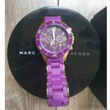Buy Shop Marc Jacobs Rock Chronograph Purple Dial Purple Silicone Strap Watch for Women - MBM2576 USA Online