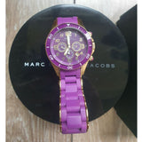 Buy Shop Marc Jacobs Rock Chronograph Purple Dial Purple Silicone Strap Watch for Women - MBM2549 USA Online