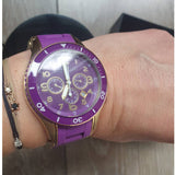 Buy Shop Marc Jacobs Rock Chronograph Purple Dial Purple Silicone Strap Watch for Women - MBM2576 USA Online