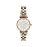 Buy Shop Emporio Armani Gianni T Bar White Dial Two Tone Steel Strap Watch For Women - AR1926 USA Online