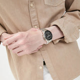 Buy Shop Fossil FB-01 Chronograph Black Dial Silver Steel Strap Watch for Men - FS5837 USA Online
