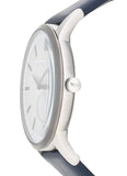 Buy Shop Emporio Armani Renato White DIal Blue Leather Strap Watch For Men - AR11119 USA Online