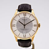 Buy Shop Tissot Chemin Des Tourelles Powermatic 80 Silver Dial Brown Leather Strap Watch For Men - T099.407.36.038.00 USA Online
