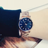 Buy Shop Marc Jacobs Baker Navy Blue Dial Rose Gold Steel Strap Watch for Women - MBM3332 USA Online