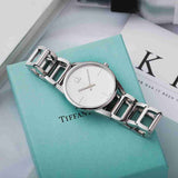 Buy Shop Calvin Klein Stately White Dial Silver Steel Strap Watch for Women - K3G23126 USA Online