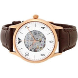 Buy Shop Emporio Armani Meccanico White Dial Brown Leather Strap Watch For Men - AR1920 USA Online