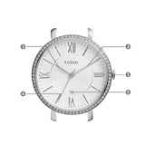 Buy Shop Fossil Jacqueline White Dial Silver Steel Strap Watch for Women - ES3631 USA Online