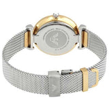 Buy Shop Emporio Armani Gianni T Bar Mother of Pearl Dial Silver Mesh Bracelet Watch For Women - AR2068 USA Online